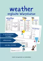 Vorschau - Arbeitsblätter - Englisch: Weather (Würfelsätze) - Deckblatt