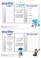Vorschau - Arbeitsblätter - Englisch: Weather (Würfelsätze) - Seite 3