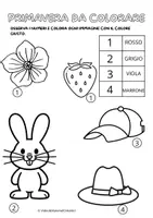 anteprima - Esercizi - PRIMAVERA DA COLORARE: osserva i numeri e colora - Pagina 3