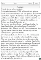 Vorschau - Arbeitsblätter - Stefanie Höfler Lesen und Verstehen Arbeitsblätter mit Lesetext, Fragen - Seite 1