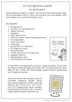 Vorschau - Arbeitsblätter - Leseheft Frühling (Frühlingshaftes Leseheft) - Klasse 3 - Seite 1
