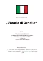 Vorschau - Arbeitsblätter - Leggere L‘orario di Ornella testo con esercizio di comprensione - Deckblatt