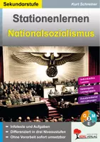 Vorschau - Arbeitsblätter - Stationenlernen Nationalsozialismus | Machtergreifung, Zweiter Weltkrieg, Holocaust | differenziert in 3 Niveaus mit Lösungen - Deckblatt