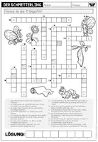 Vorschau - Arbeitsblätter - DER SCHMETTERLING - Kreuzworträtsel - Seite 2