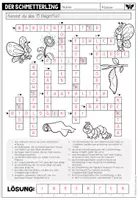 Vorschau - Arbeitsblätter - DER SCHMETTERLING - Kreuzworträtsel - Seite 3