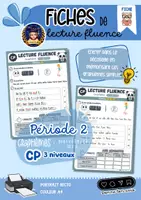 Aperçu - Fiches - Fiches de lecture fluence période 2 CP - Page de couverture