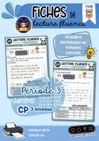Aperçu - Fiches - Fiches de lecture fluence période 3 CP - Page de couverture