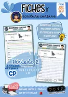Aperçu - Feuilles d'exercices - Fiches d'écriture cursive période 2 CP - Page de couverture