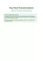 Vorschau - Arbeitsblätter - Key Word Transformations – Thema: Climate Change & the Environment (B1/B2) - Deckblatt