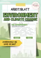 Vorschau - Arbeitsblätter - Environment and Climate Change | Arbeitsblatt mit Lösung (Klasse 7–9) | Earth Day - Deckblatt