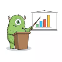 Vorschau - selbst erstellte Cliparts/Grafiken - Monster-Icons: Referat / Präsentieren (ClipArt zur Visualisierung) - Deckblatt