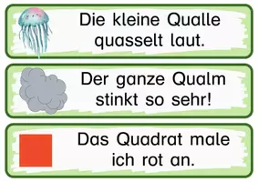 Vorschau - Arbeitsblätter - Schleichdiktat Q - ganze Sätze / Laufdiktat / Schreibspaziergang - Seite 2