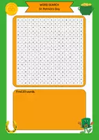 Aperçu - Fiches - Word Search - St. Patrick's Day - Page 1