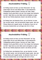 Vorschau - Fördermaterial/Inklusion - Abschreibdiktat Frühling - Deckblatt