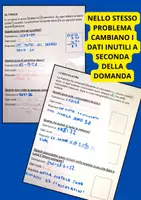 anteprima - Esercizi - NELLO STESSO PROBLEMA CAMBIANO I DATI INUTILI A SECONDA DELLA DOMANDA - Pagina di copertina