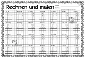 Voorbeeld - Rechen-Mal-Blätter - Subtraktion ZR 100 (St. Patrick's Day) Wiskunde Duits - Pagina 3