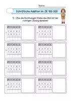Vorschau - Arbeitsblätter - 27 Arbeitsblätter - Schriftliche Rechenverfahren ZR 100 000 - Seite 1