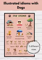 Vista previa - Decoración del aula - Illustrated Dog Idioms Poster for the English Classroom - Portada
