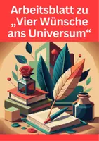 Vorschau - Arbeitsblätter - Arbeitsblatt zu „Vier Wünsche ans Universum“ von Erin Entrada Kelly - Deckblatt