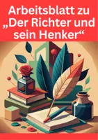 Vorschau - Arbeitsblätter - Arbeitsblatt zu „Der Richter und sein Henker“ von Friedrich Dürrenmatt - Deckblatt