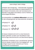 Vorschau - Arbeitsblätter - Die Schwestern Mirabal (Widerstand, Orange Day) - Seite 1