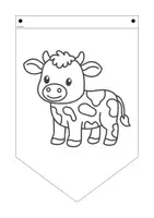 Vorschau - Mal- und Bastelvorlagen - Wimpelkette mit Tiermotiv zum ausmalen - Seite 2