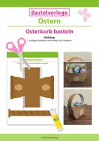 Vorschau - Mal- und Bastelvorlagen - Bastelvorlage Ostern: Osterkorb basteln - Deckblatt
