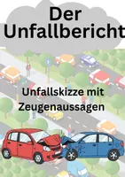 Vorschau - Arbeitsblätter - Unfall mit Polizeiauto (Zeugenaussagen und Unfallskizze) - Deckblatt