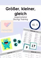 Vorschau - Arbeitsblätter - Größer, kleiner oder gleich - Deckblatt