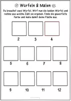 Vorschau - Arbeitsblätter - Bunte Ostereier Würfel & Malen - Kunst für Ostern & Frühling - Seite 2