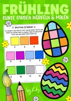 Vorschau - Arbeitsblätter - Bunte Ostereier Würfel & Malen - Kunst für Ostern & Frühling - Deckblatt