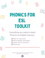 Vista previa - Hojas de trabajo - Phonics for ESL Toolkit: Guide+ flashcards+ worksheets - Portada