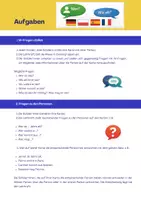 Vorschau - Spiele - Sich vorstellen – W-Fragen & Dialoge | DaF A1 | Arbeitsblätter mit Kartenmaterial - Seite 1