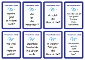 Vorschau - Interaktives Material - 40 Lese-Reflexionskarten & 5 Einsatzideen - Seite 1