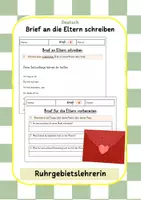 Vorschau - Arbeitsblätter - Brief an die Eltern schreiben Briefe - Deckblatt