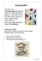 Vorschau - Mal- und Bastelvorlagen - Kunstprojekt Mondrian Osterhase - Seite 1