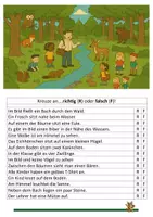 Vorschau - Arbeitsblätter - Lesen und Entscheidungsfragen "Im Wald" - Seite 3