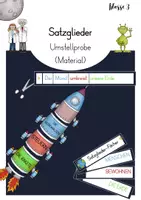 Vorschau - Arbeitsblätter - Satzglieder - Umstellprobe - Deckblatt