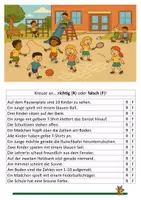 Vorschau - Arbeitsblätter - Lesen/Entscheidungsfragen "Am Pausenplatz" - Seite 3