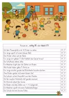 Vorschau - Arbeitsblätter - Lesen/Entscheidungsfragen "Am Pausenplatz" - Seite 1