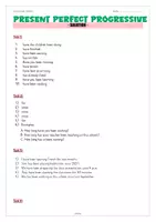 Vorschau - Arbeitsblätter - Present Perfect Progressive (worksheet,solution) - Seite 2