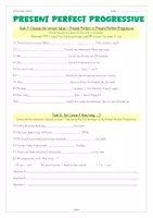 Vorschau - Arbeitsblätter - Present Perfect Progressive (worksheet,solution) - Deckblatt
