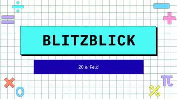 Vorschau - Fördermaterial/Inklusion - Digitales Tafelbild : Blitzblick 20er Feld - Deckblatt