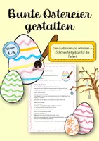Vorschau - Mal- und Bastelvorlagen - Bunte Ostereier selbst machen - Ostereier ausblasen - Deckblatt