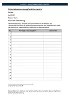 Vorschau - Lehrpläne/Lehrermaterial - (Sicherheits)Belehrungsnachweis Technik – Sammelliste - Seite 1