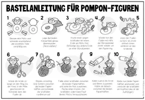 Vorschau - Mal- und Bastelvorlagen - FRÜHLING - Pompon-Tiere (Bastelvorlagen + Anleitung) - Seite 2