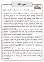 Vorschau - Arbeitsblätter - Wikinger Lesetext mit Fragen + Lösungen Leseverstehen Wortspeicher didaktische Reserve Lesen Leseverständnis - Seite 3