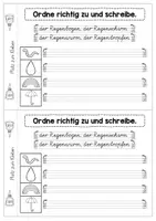 Vorschau - Arbeitsblätter - Schreibschrift üben im Frühling - Miniheft / Abschreibheft für VA, SAS oder LA - Seite 3