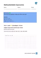 Vorschau - Arbeitsblätter - Arbeitsblatt Quersumme mit Musterlösung und Interactive - Seite 1