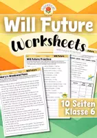 Vorschau - Arbeitsblätter - Will Future | Englisch - Worksheets (Klasse 6) - Deckblatt